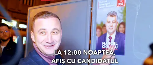 Alfred SIMONIS lipește primul afiș în centrul Timișoarei cu Marcel CIOLACU