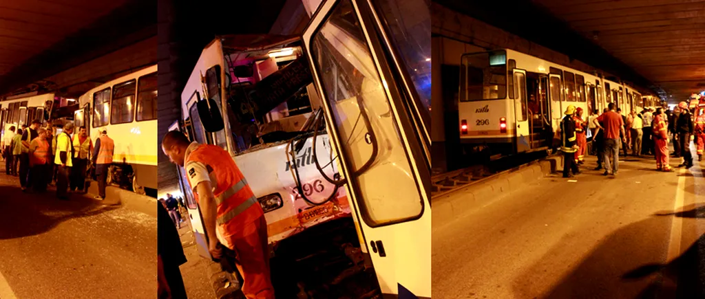 ACCIDENT GRAV DE TRAMVAI LA LUJERULUI. Trei tramvaie s-au ciocnit în pasaj - BREAKING NEWS