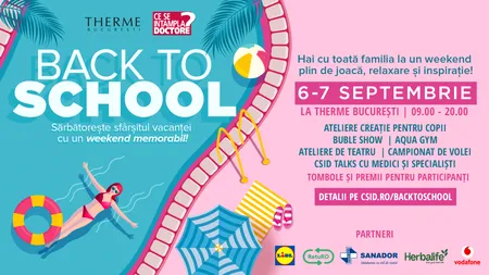 CSID.RO aniversează 20 de ani și îi sărbătorește împreună cu familiile din România la THERME București, la evenimentul „CSID – BACK TO SCHOOL”