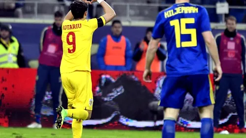 România - Suedia 1-0. VIDEO cu golul superb al lui Rotariu. Declarație plină de modestie a mijlocașului român