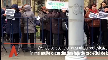 Persoanele cu dizabilități PROTESTEAZĂ față de proiectul de BUGET: Nu negociem VIAȚA copiilor noștri și a adulților cu handicap