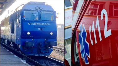 ACCIDENT de TREN în Vaslui. Doi copii, în vârstă de cinci și șase ani, au fost transportați de urgență la spital