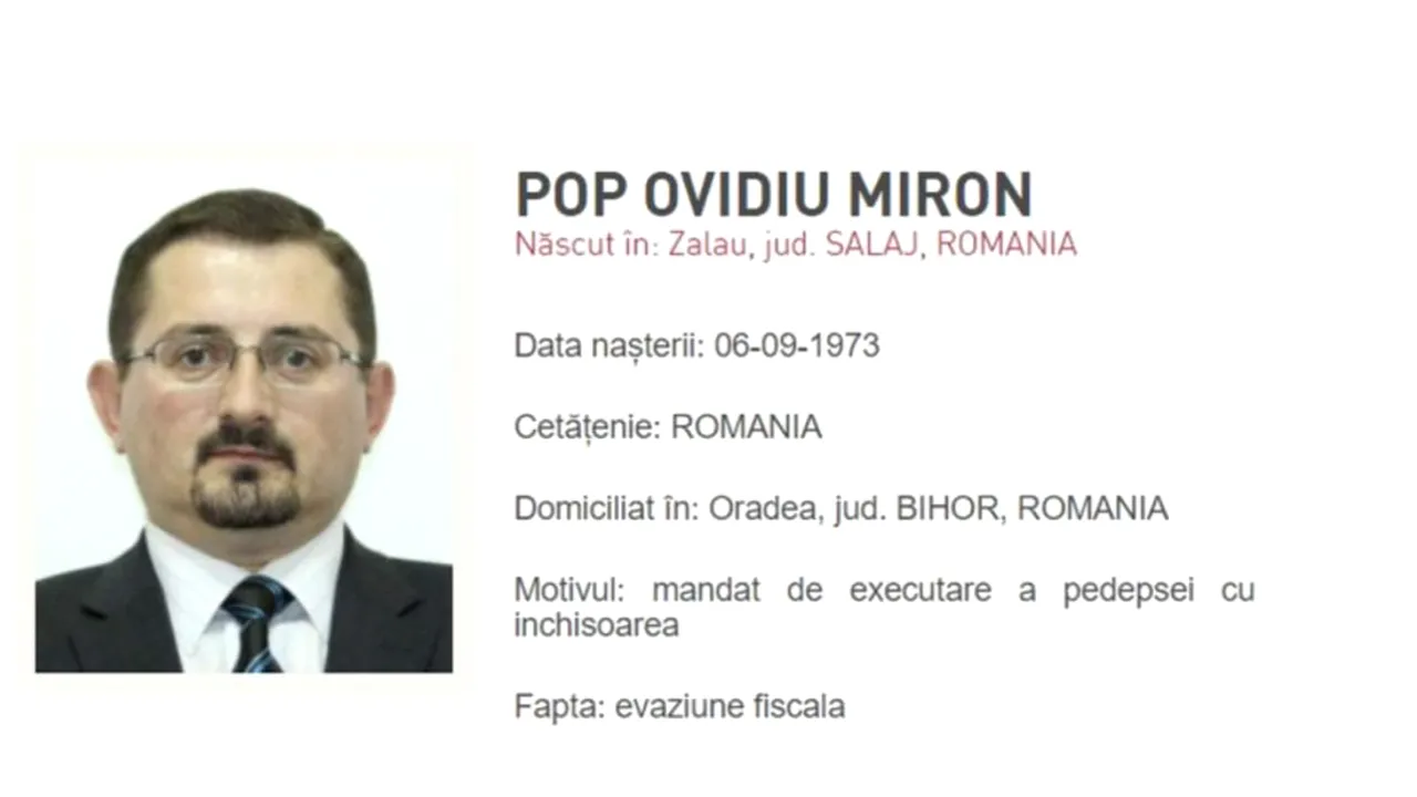 Fost preot din Oradea, dat în urmărire. Acesta a fugit imediat după ce a fost condamnat la 9 ani de închisoare