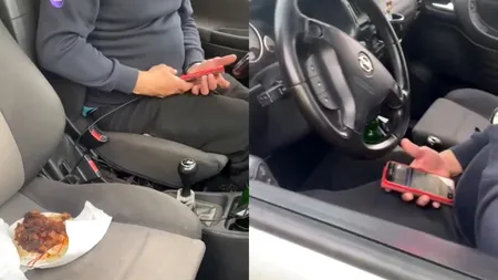 VIDEO | Cum l-au surprins polițiștii pe un șofer din Dolj. Au rămas uluiți când au văzut ce avea bărbatul lângă el