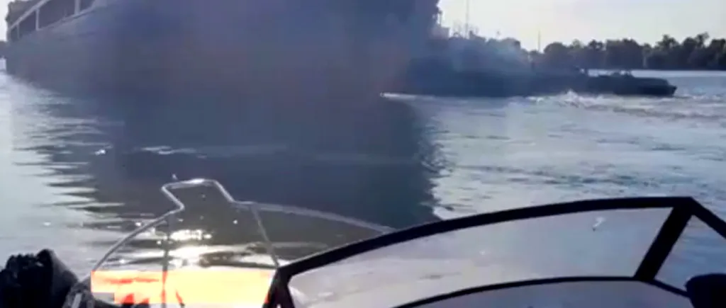 O navă ucraineană a lovit pontonul Poliției de Frontieră din Brațul Chilia, dar și al unei pensiuni din zonă