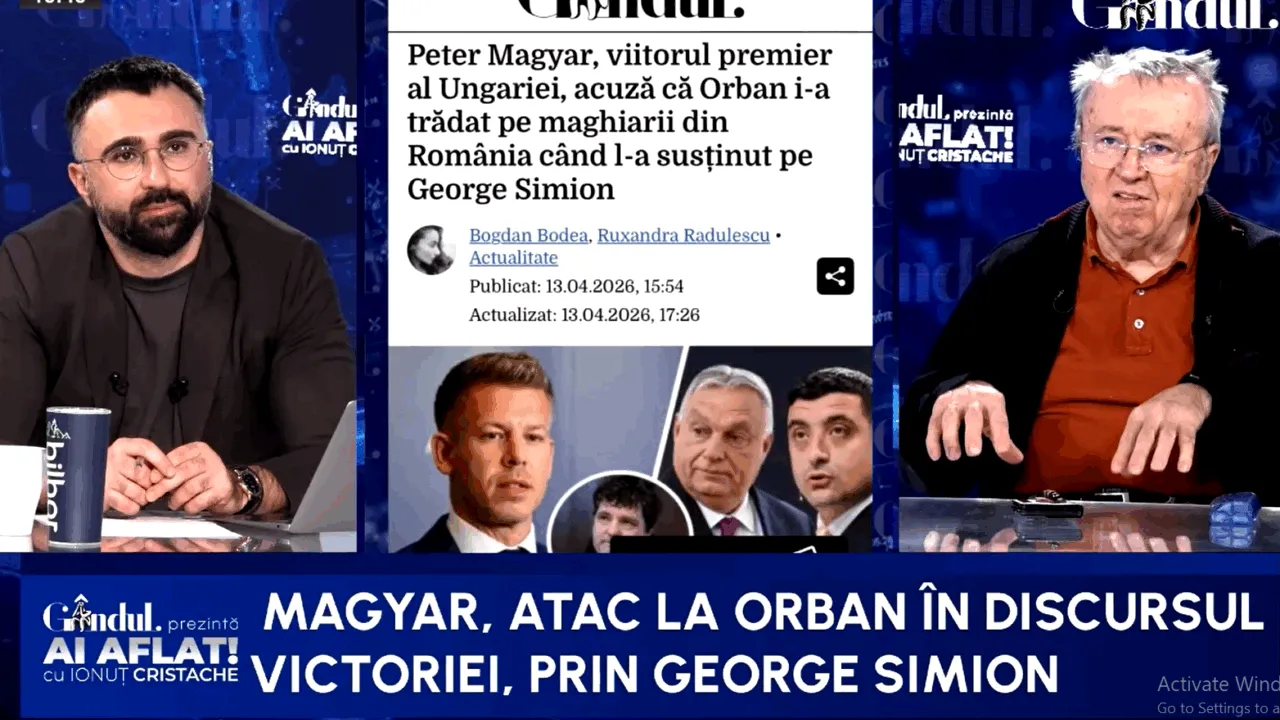 Semnal de alarmă în fața erei Peter Magyar. Cristoiu: Cel mai mare pericol pentru România este reînvierea iredentismului