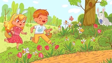 Test de perspicacitate | Doar geniile găsesc toate cele 10 ouă de Paște ascunse în poza aceasta!