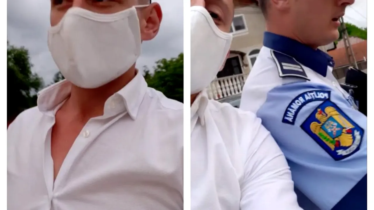 VIDEO. În timp ce făcea live pe Facebook, un tânăr din Alba a fost încătușat de polițiști