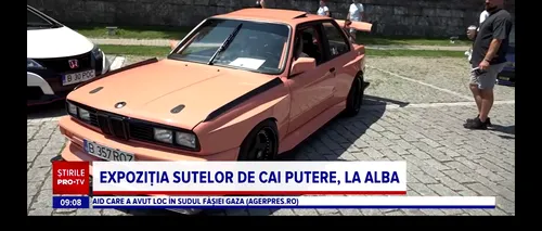 Expoziție de MAȘINI la Alba Iulia. Mașinile „tunate” și cele retro au fost în centrul atenției