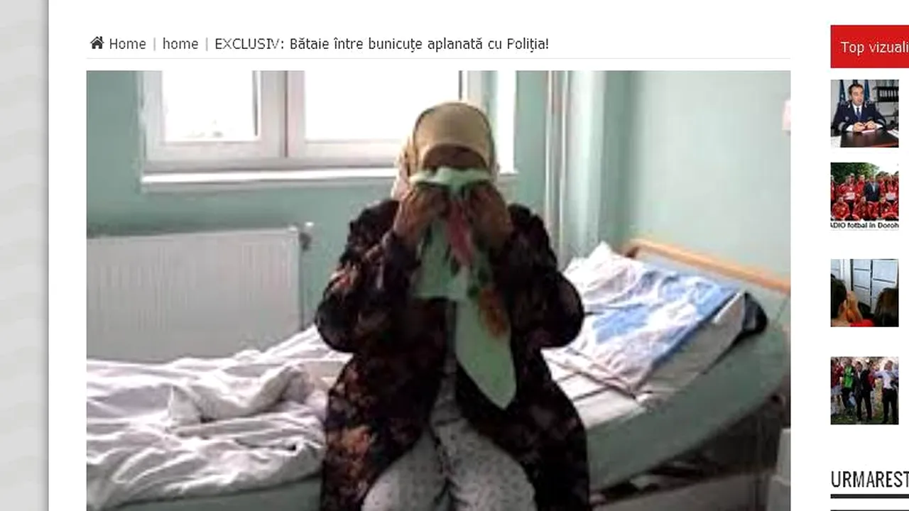 O femeie de 91 de ani se afla în grija uneia de 78. Când au văzut ce se întâmplă în curtea ei, vecinii au sunat la 112 