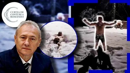 Lucian Heiuș, fost șef al ANAF și actual vicepreședinte al Curții de Conturi, s-a tăvălit aproape gol prin zăpadă. A filmat totul și a publicat videoclipul pe facebook