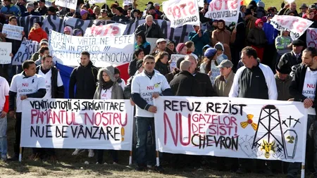 Vaslui: 11 protestatari față de gazele de șist, de la Pungești, amendați de Jandarmerie