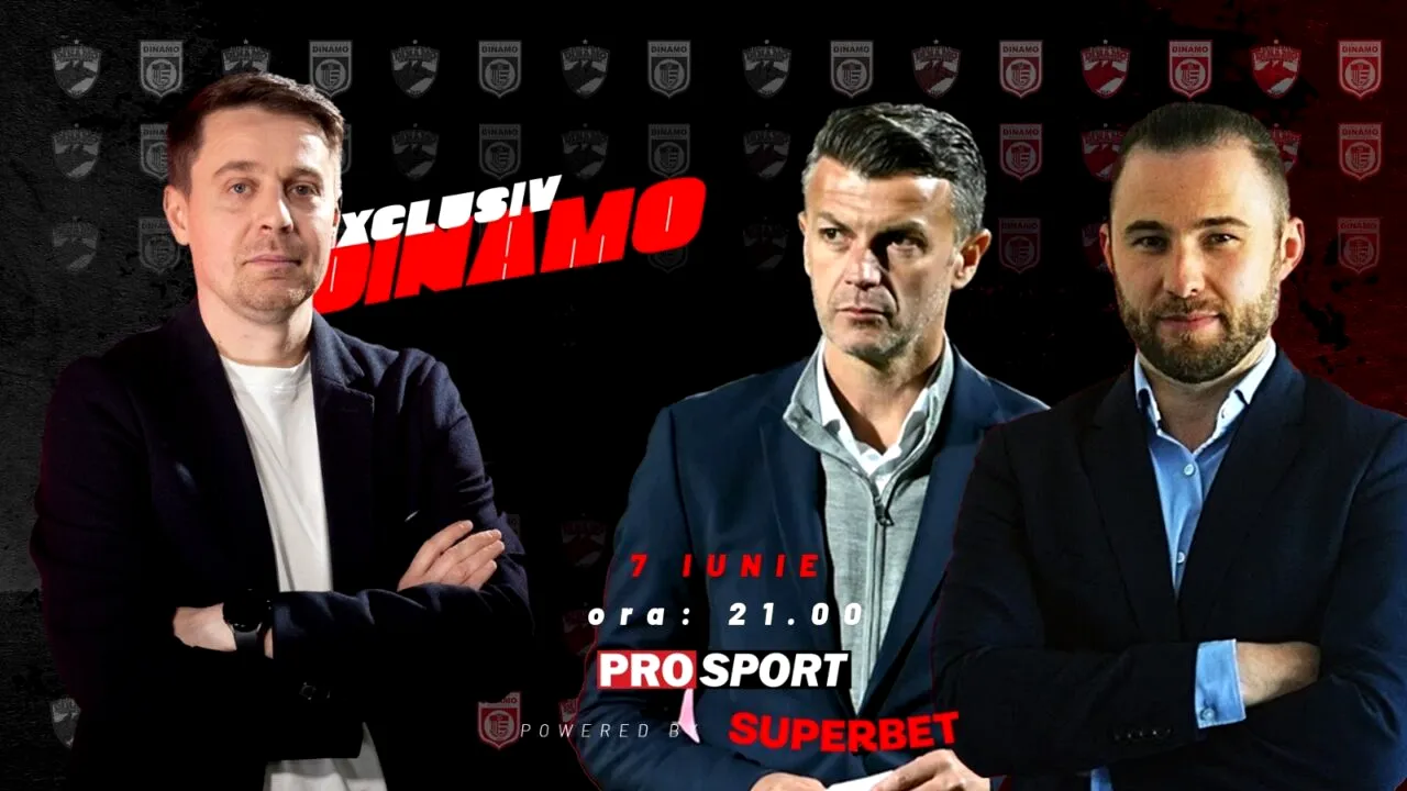 „Exclusiv Dinamo” DEBUTEAZĂ azi, 7 iunie, de la ora 21.00! Antrenorul Ovidiu Burcă și administratorul clubului, Vlad Iacob, invitați la prima ediție