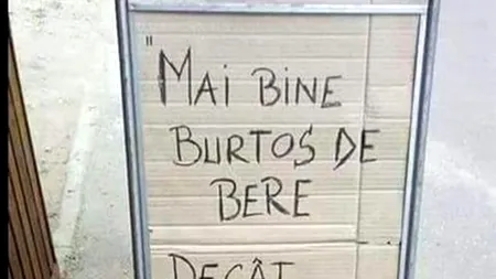 „Mai bine burtos de bere, decât...” Anunțul devenit VIRAL, postat de managerul unui bar din România, la intrare