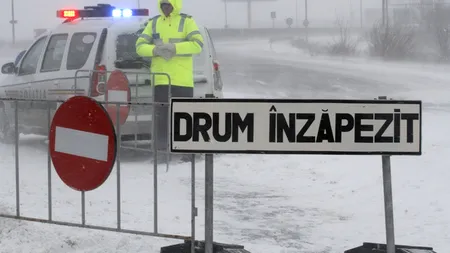 Șapte drumuri închise temporar și 24 de persoane blocate în mașini, în ultimele 24 de ore