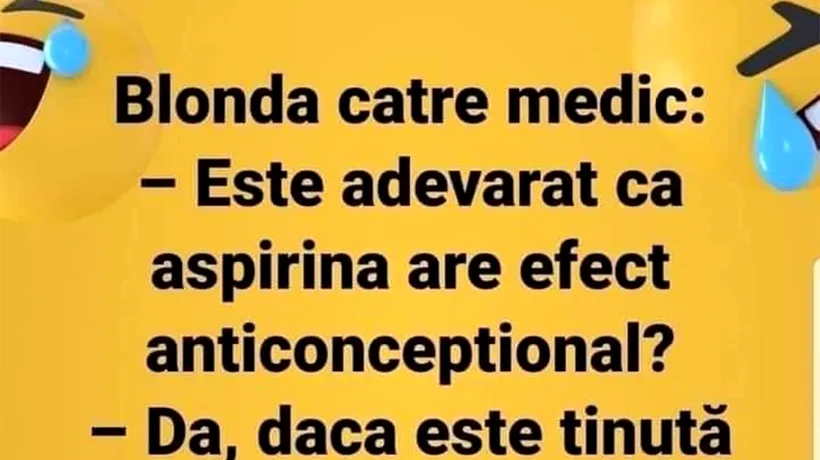 Bancul de joi | Este adevărat că aspirina are efect anticoncepțional?