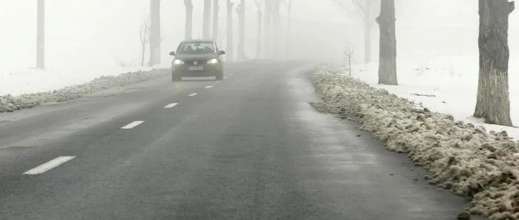 A venit iarna! Cod galben de ceață și polei în mai multe zone din România