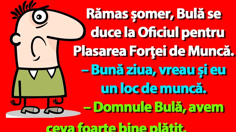 BANC | Bulă se duce la Oficiul pentru Plasarea Forţei de Muncă