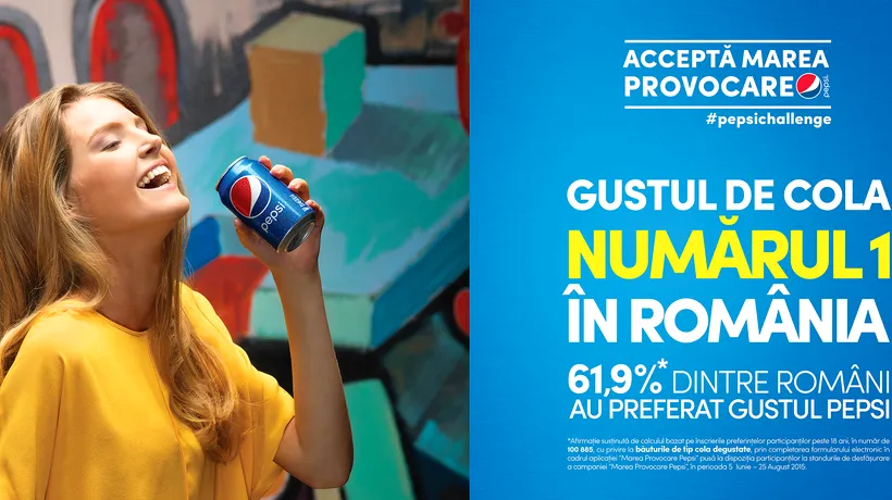(P) Pepsi este gustul de cola nr. 1 în România*