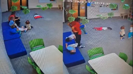 VIDEO EXCLUSIV | Acuzații grave la o grădiniță din București: ”Copilul meu, zăcut pe jos, doar se mai târa (...) Patru doamne au trecut pe lângă ea”