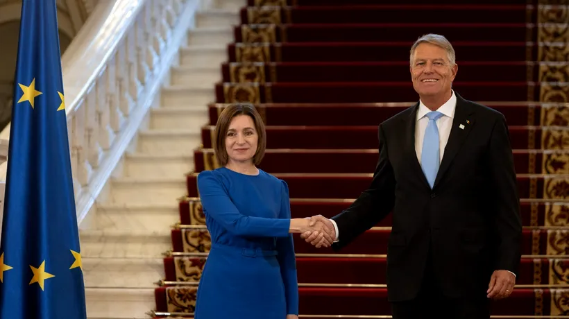 Președinta Republicii Moldova, Maia Sandu, a fost primită de Klaus Iohannis, la Palatul Cotroceni - GALERIE FOTO