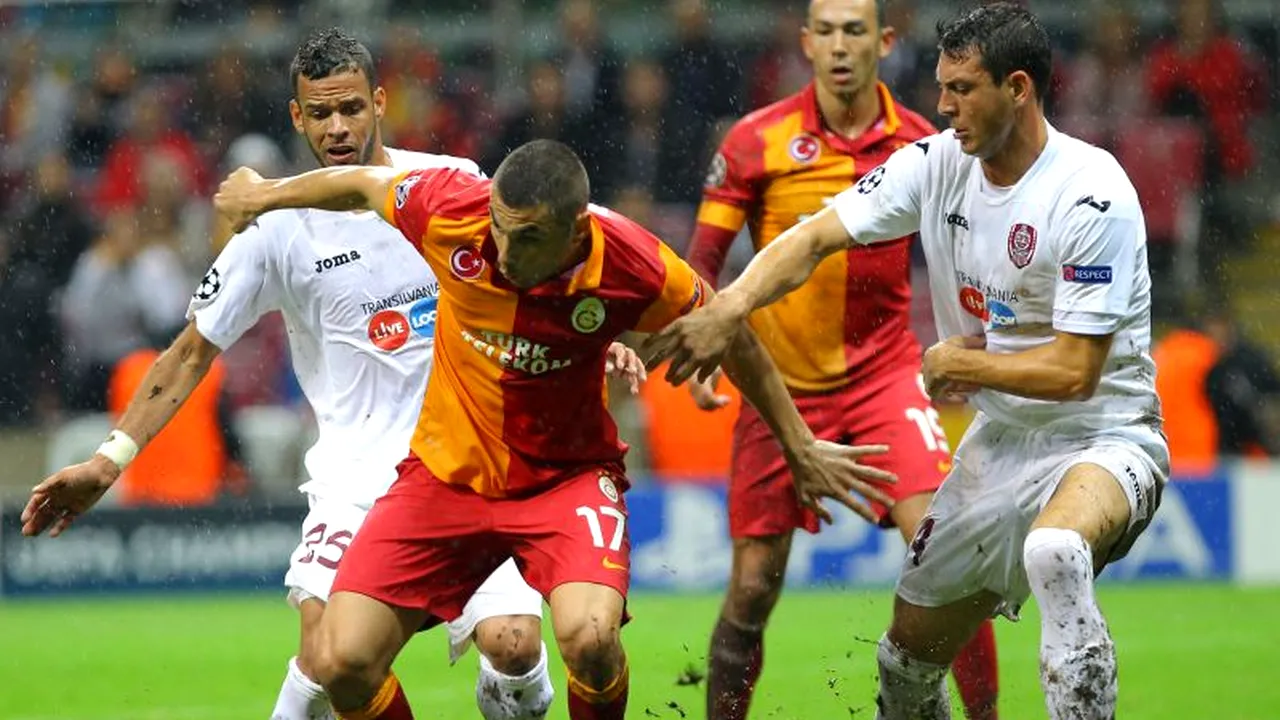CFR - GALATASARAY 1-3 în Grupa H a CHAMPIONS LEAGUE 2012 - 2013