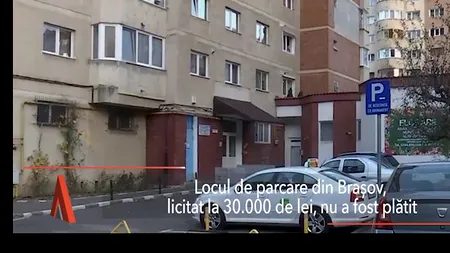 Persoana care a licitat o sumă RECORD pentru o parcare din Brașov nu a achitat taxa