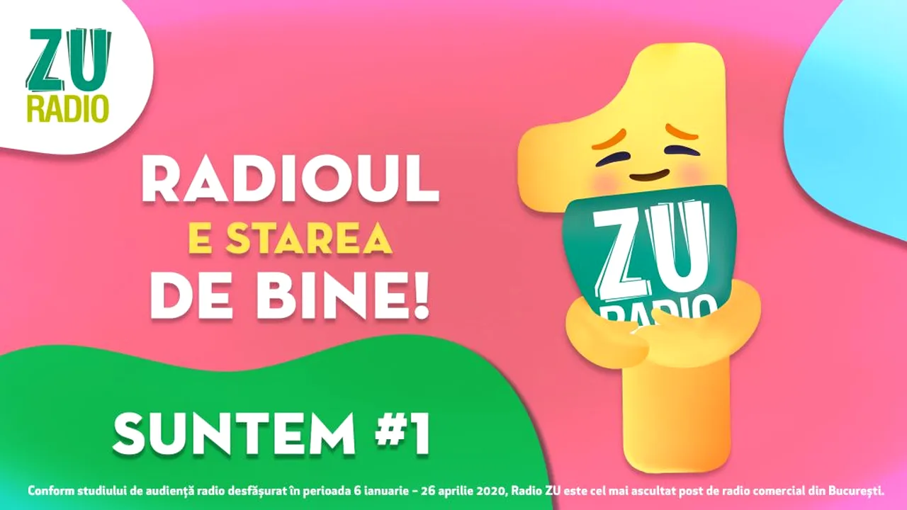 Forza România! Radio ZU este radioul comercial NUMĂRUL 1 în București și în 2020