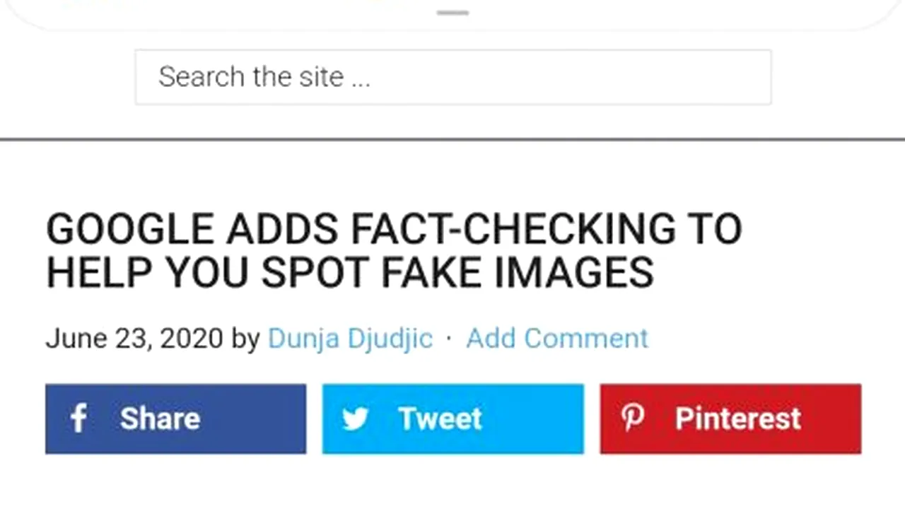 ANUNȚ. Google adaugă eticheta „Fact-check” pentru căutările de imagini