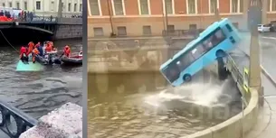 <span style='background-color: #2c4082; color: #fff; ' class='highlight text-uppercase'>VIDEO</span> Un autobuz cu pasageri a căzut într-un râu din Sankt Petersburg. Cel puţin patru oameni au MURIT, iar alți patru sunt în comă