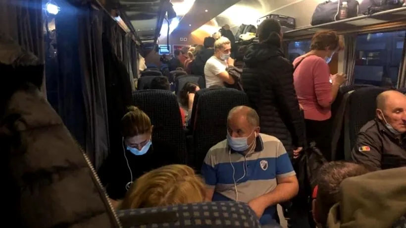 Tren supraaglomerat pe ruta București-Craiova, în plină pandemie de coronavirus. Reacția CFR Călători