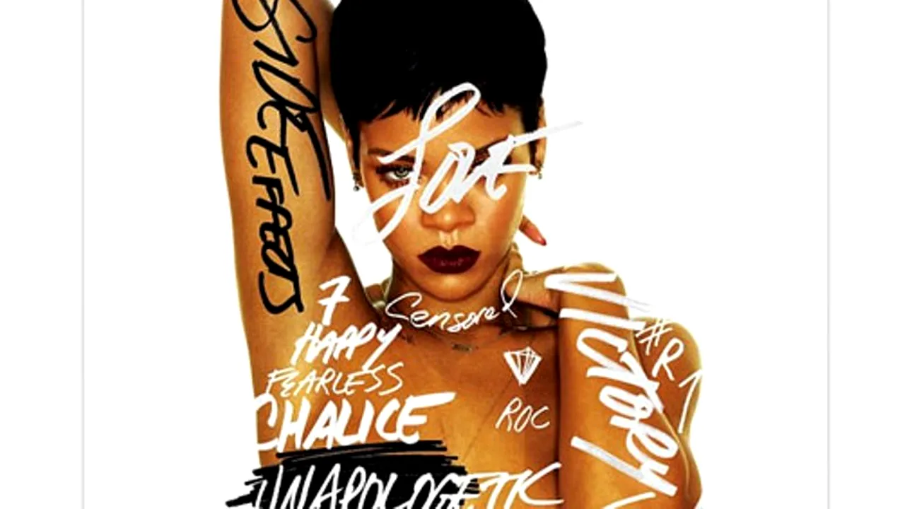 Rihanna - topless, pe coperta noului său album