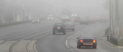 Avertizare cod galben de ceață în București și cinci județe din sudul și sud-estul țării
