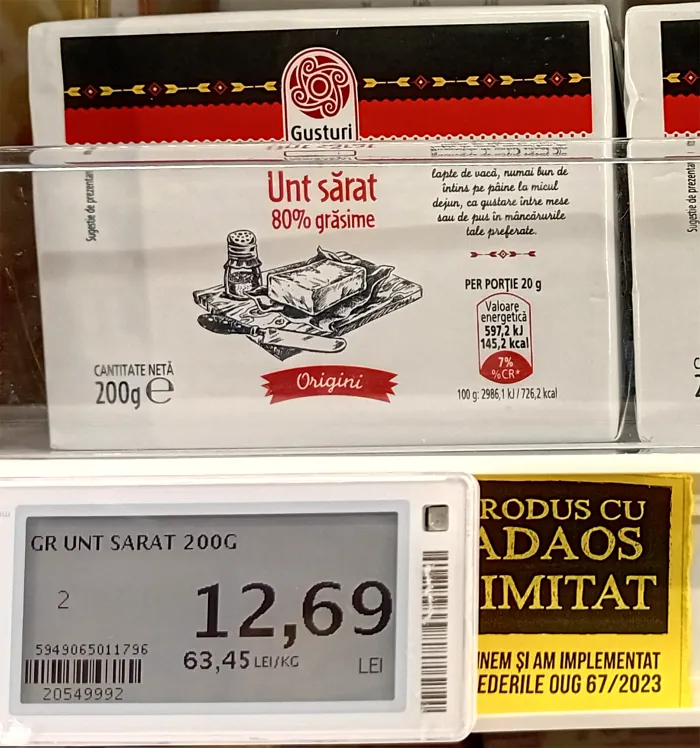 Nu e o eroare! Cu câți lei a ajuns să se vândă un pachet de unt românesc, în Mega Image