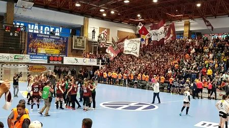 Fanii Rapidului au luat foc după de derby-ul cu CSM București din Sala Polivalentă: 