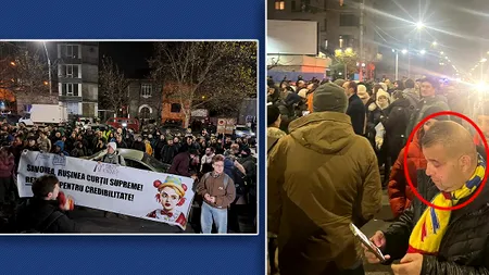 Membru al clanului Duduianu, printre manifestanții de la sediul CSM care au protestat după difuzarea anchetei Recorder