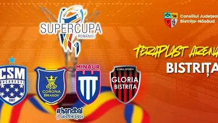 Supercupa României 2025 la HANDBAL are loc la Bistrița! 4 zile cu meciuri și la feminin, și la masculin