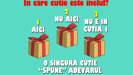 Test de inteligență | În care cutie se află inelul, de fapt?