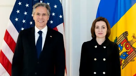 Mesaj pentru Vladimir Putin: Maia Sandu a bătut palma cu Antony Blinken! Ce ANUNȚ au făcut SUA