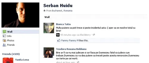 Șerban Huidu, susținut pe Facebook după accidentul de mașină: „Soarta te pune din nou la încercare. Sper să fie bine!