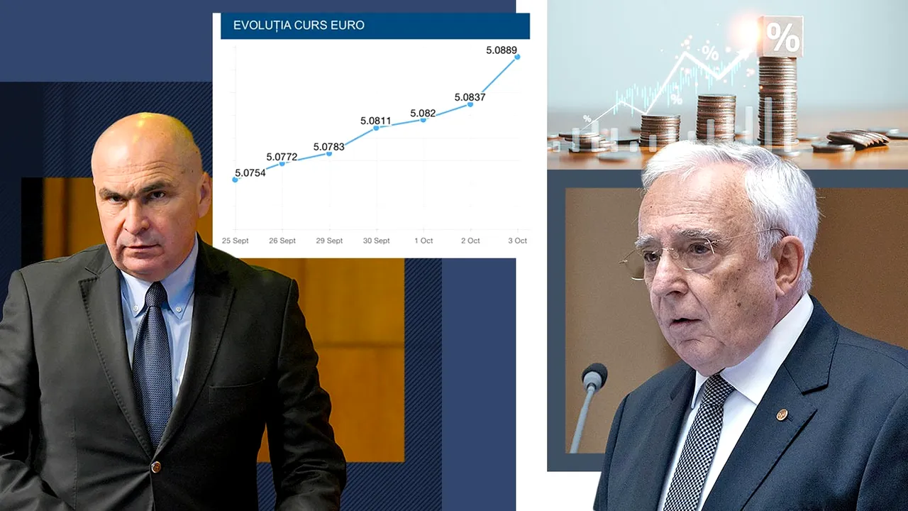 Săptămână NEAGRĂ pentru moneda națională. În fiecare zi leul s-a depreciat. Azi a ajuns aproape de un minim istoric