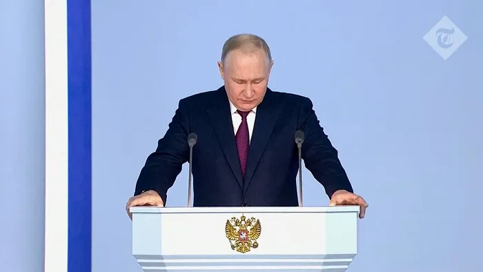 Vladimir Putin, discurs la un an de la începutul invaziei / Sursa foto: captură video