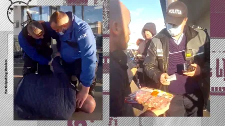 VIDEO | Incident în fața unui magazin din Buzău. Un client nemulțumit a fost pus la pământ și călcat pe gât de agenții de pază