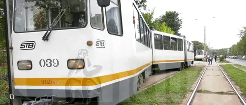 EXCLUSIV | Un tramvai a deraiat de pe șine, în Pipera, din cauza stării proaste a acestora - VIDEO