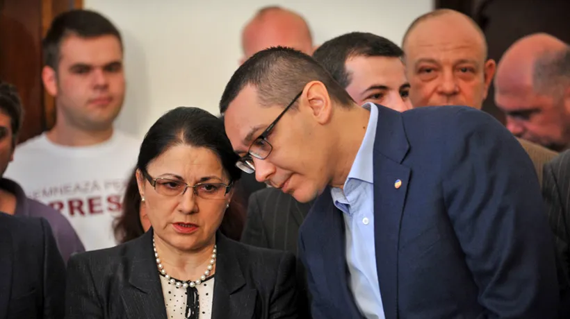 Ponta: Am premoniții, ca Băsescu - Ecaterina Andronescu va fi ministru