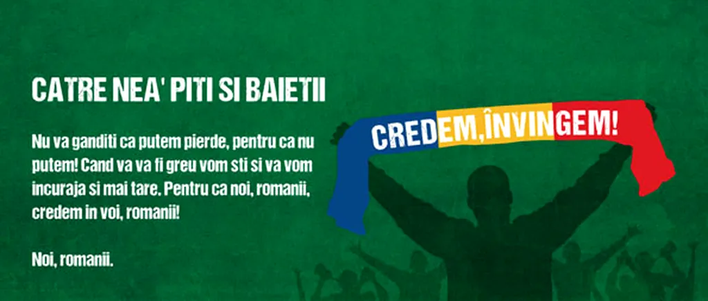 O scrisoare deschisă! Către nea Piți și băieții, înainte de România - Grecia: credem, învingem!