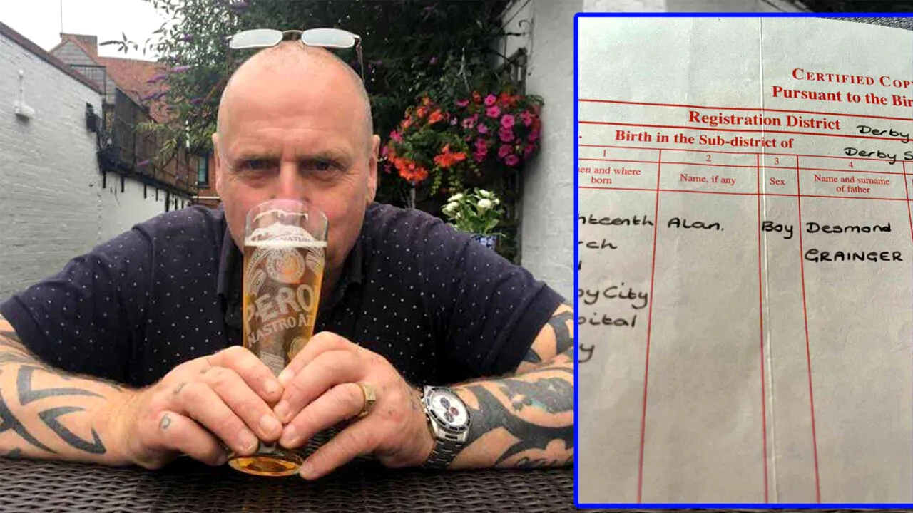 Nu e o glumă! Bărbatul din imagine a descoperit că și-a scris numele greșit toată viața, după ce s-a uitat în certificatul de naștere