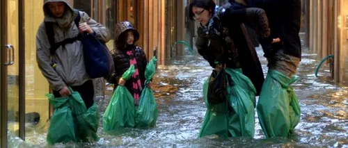 IMAGINI INEDITE din Veneția inundată. VIDEO 
