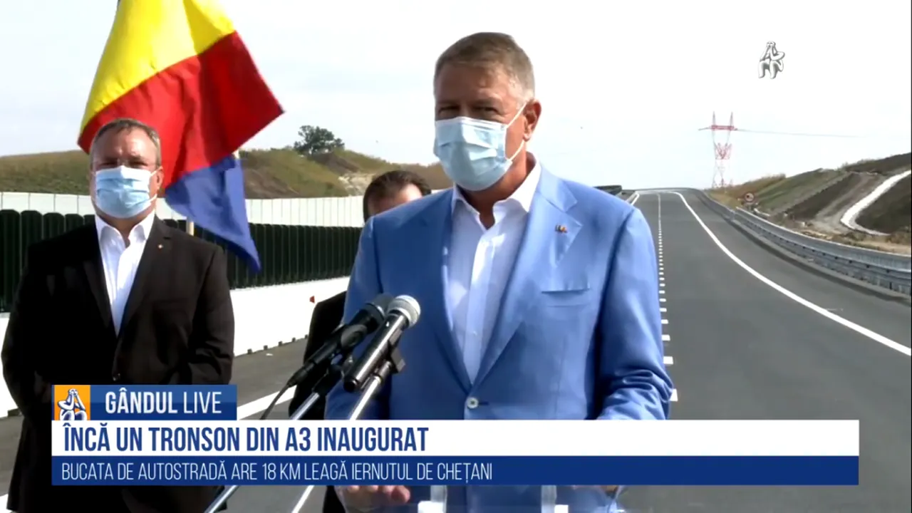 Klaus Iohannis, prezent la deschiderea unui nou tronson de autostradă: „Infrastructura din România a rămas mult în urmă. Trebuie să lucrăm mai repede” (VIDEO)