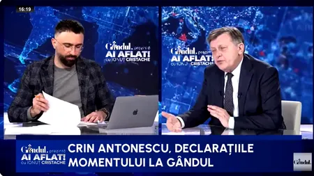 Crin Antonescu: „Pacea nu poate fi între 2 FIARE mari și puternice, ci între 2 state”